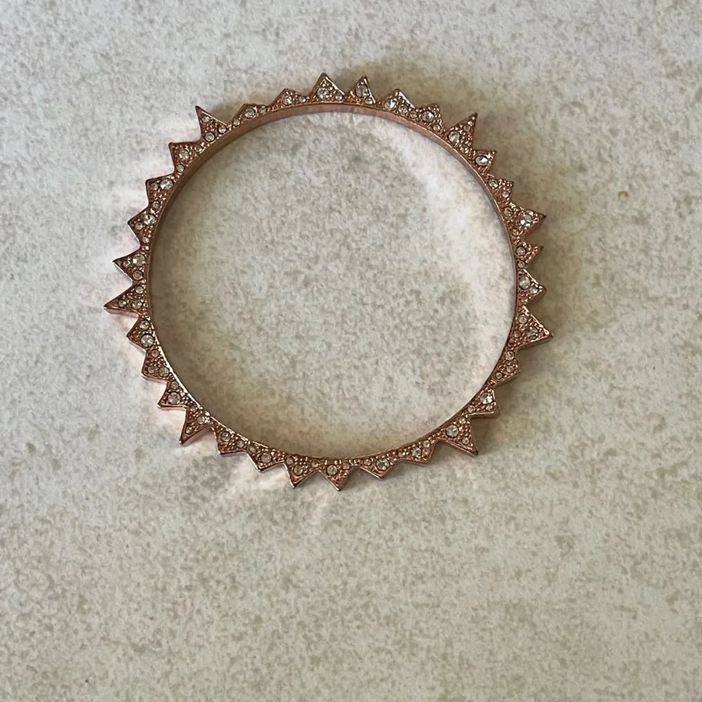 CC Skye Rose Gold Pave Bangle Bracelet
